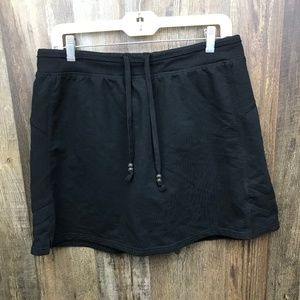 Green Tea Fleece Mini Skort With Draw String